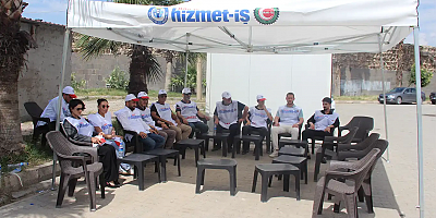 HAK-İŞ Sendikası, Cizre Belediyesinin işten çıkardığı 34 işçi için çadır nöbeti başlattı