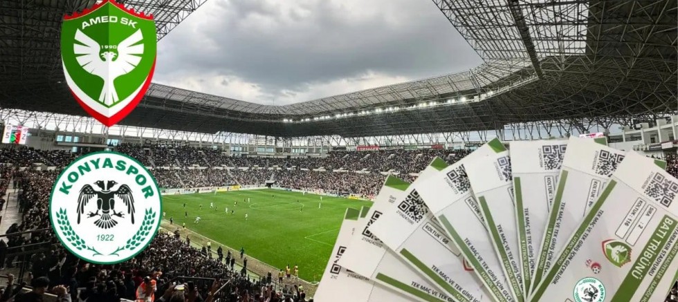 Amedspor-Konyaspor maçının biletleri bugün satışa çıkıyor