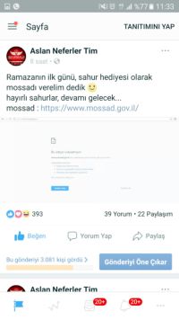 ASLAN NEFERLER TİM’DEN MOSSAD’A ŞOK