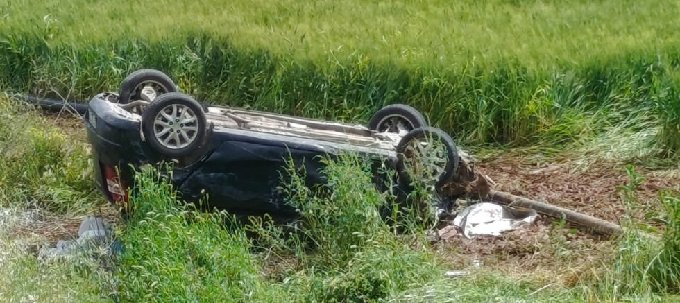Çınar'da otomobil takla attı: 1 ölü, 1'i ağır 4 yaralı