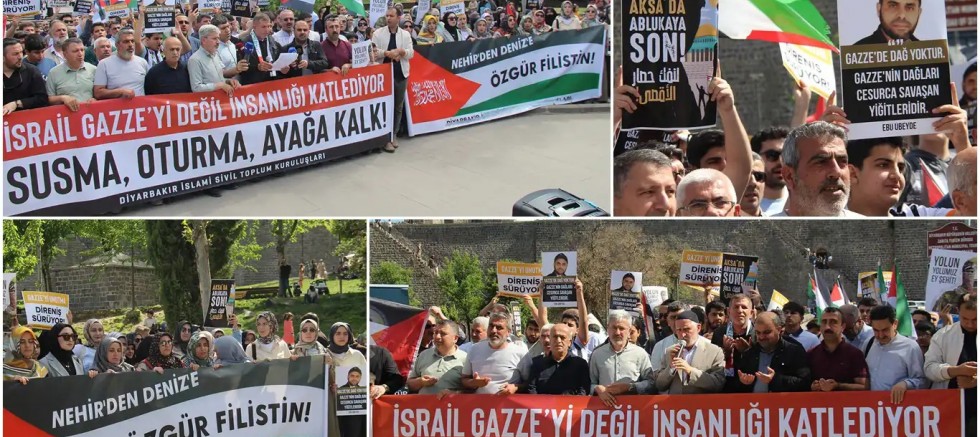 Diyarbakır'da İslami STK'lardan siyonist rejime tepki: Sumud ve Gazze yalnız değildir