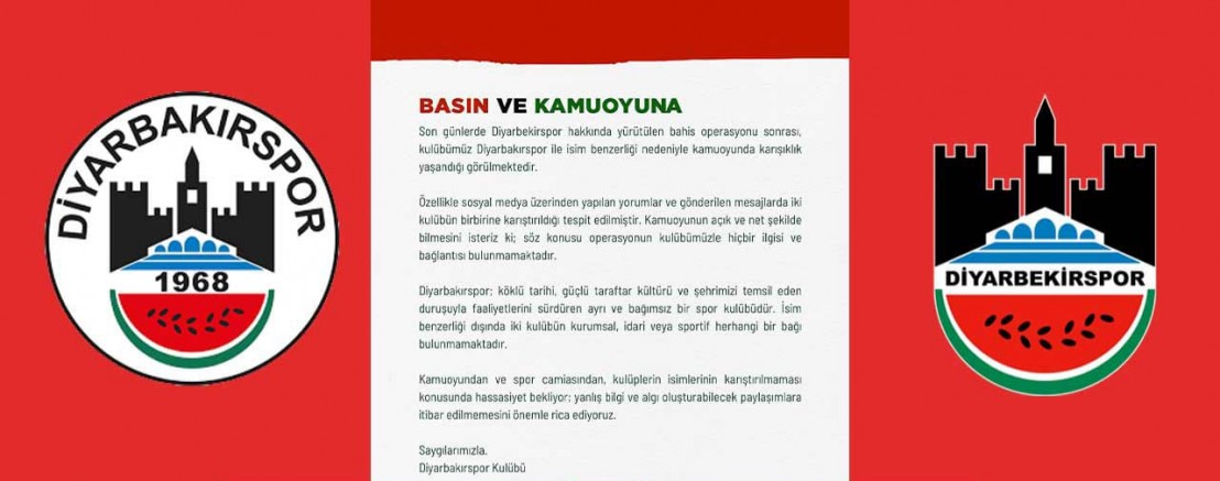 Diyarbakırspor  Kulübünden  Açıklama
