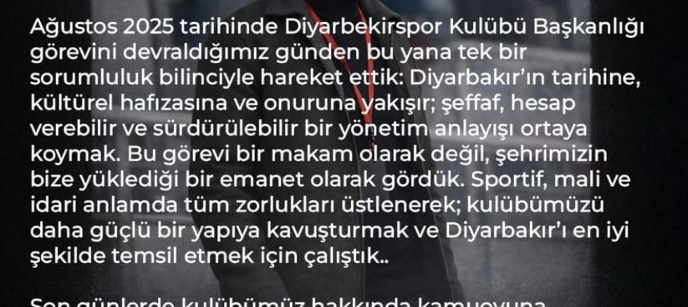 Diyarbekirspor’da TMSF Süreci Başladı.