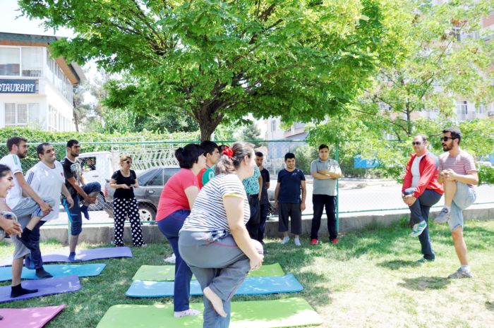 ENGELLİLER GÜNE SPOR YAPARAK BAŞLIYOR