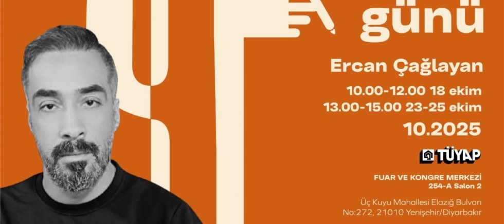Ercan Çağlayan Diyarbakır TÜYAP’ta Okurlarıyla Buluşuyor