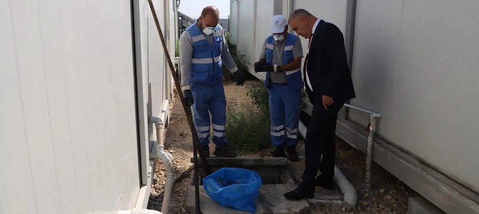 Konteynır kentte kış öncesi altyapı hazırlıkları