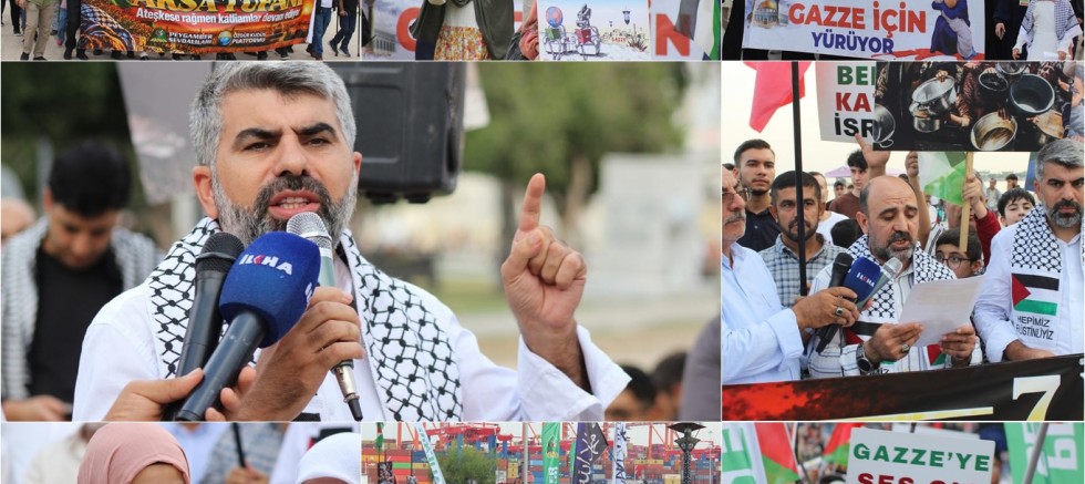 Mersin'den Gazze için ortak çağrı: Kınamayın, yaptırım uygulayın
