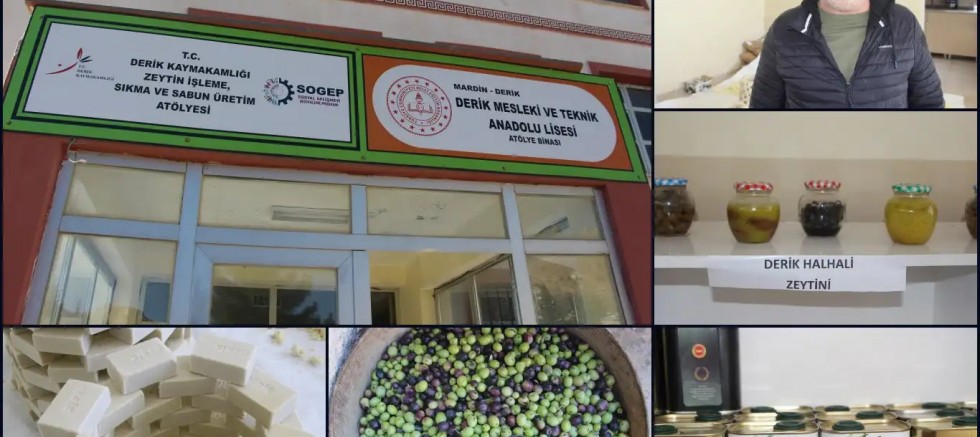 Okuldaki öğrenciler tarafından Derik zeytinyağından üç çeşit sabun üretimi yapılıyor