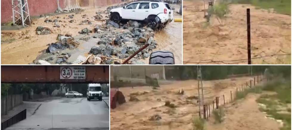 Osmaniye’de sağanak yağış sele yol açtı: Dereler taştı yollar çöktü