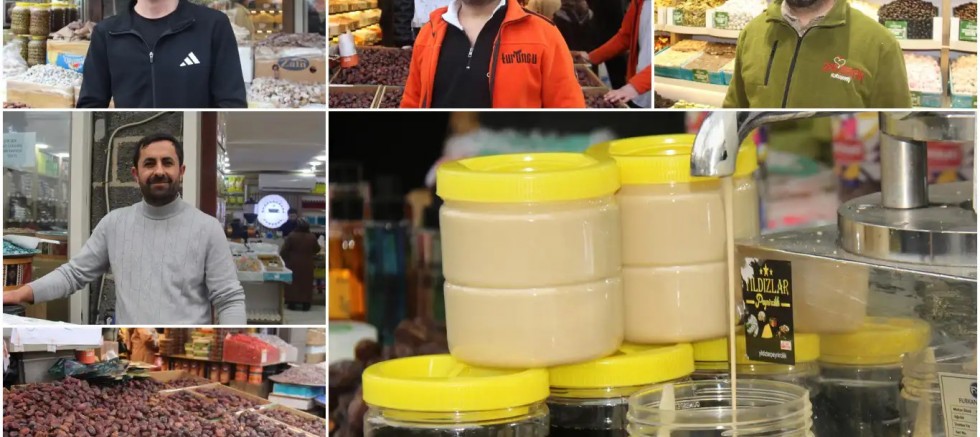 Ramazan öncesi çarşıda hareketlilik: Hurma, tahin ve pekmeze yoğun ilgi