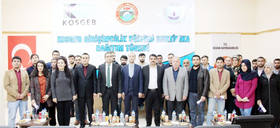 SİLVAN’DA KOSGEB GİRİŞİMCİLİK  SERTİFİKALARI DAĞITILDI