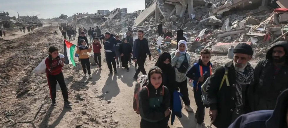 Siyonist rejimin son saldırılarında Gazze'de 124 bin kişi yerinden edildi