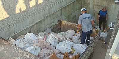 5,5 ton etiketsiz et ürünü imha edildi