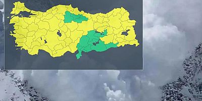 68 il için sarı kodlu uyarı: Kuvvetli yağış, fırtına ve çığ riski