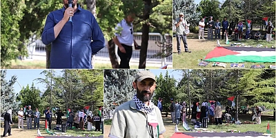 ABD Büyükelçiliği önündeki Gazze nöbeti 3. günde de devam ediyor