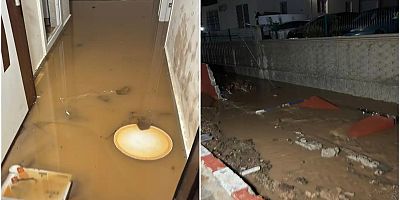 Adana’da kuvvetli sağanak: Siteyi su bastı, istinat duvarı çöktü