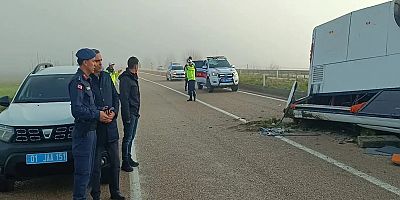 Adana’da yolcu otobüsü devrildi: 2 ölü, 19 yaralı