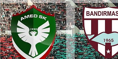 Amedspor  – Bandırmaspor muhtemel 11''ler