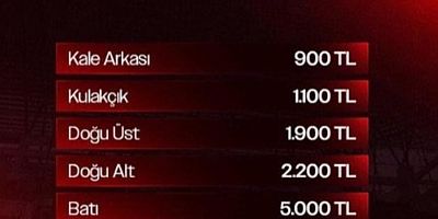 Amedspor-Beşiktaş Maçının Bilet Fiyatları Belli Oldu