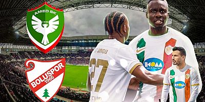 Amedspor – Boluspor Maçı İlk 11’leri Açıklandı