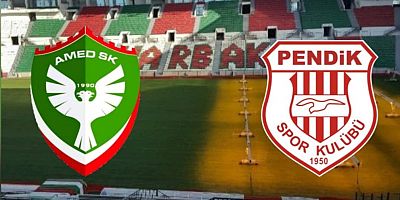 Amedspor- Pendikspor karşılaşmanın İlk 11'leri belli oldu