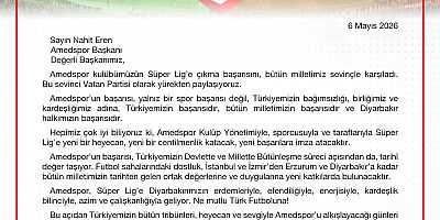 Amedspor’un Süper Lig başarısına siyasi tebrik mesajı