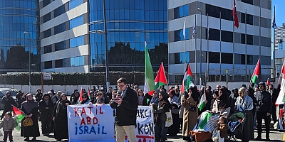 Amerika'ya bomba için yedek parça satan firma protesto edildi