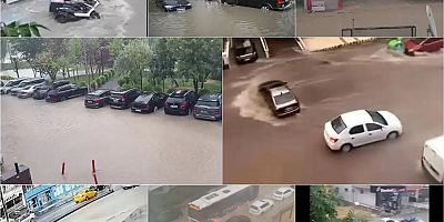 Ankara'da etkili olan sağanak sele neden oldu