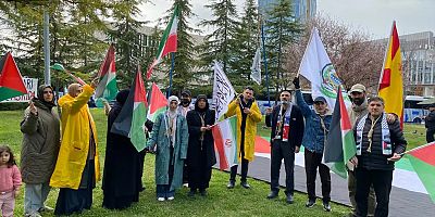 Ankara’da Gazze nöbeti: Mescid-i Aksa onurumuzdur