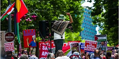 Avustralya’da Filistin’e destek ve Eurovision kararına protesto gösterisi