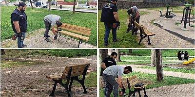 Bağlar Belediyesi’nden Parklara Yeni Oturma Bankları
