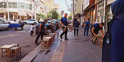 BAĞLAR’DA KALDIRIM İŞGALLERİNE KARŞI DENETİM SEFERBERLİĞİ