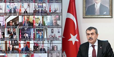 Bakan Tekin 81 il milli eğitim müdürüyle çevrim içi toplantı yaptı