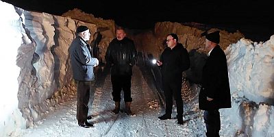 Başkan Akmeşe ve Kaymakam Kaldırım, kar ile mücadele çalışmalarını denetledi