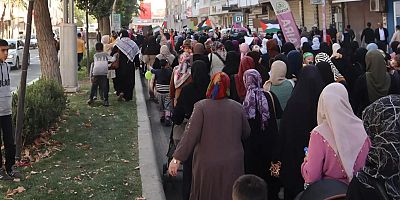 Bismil’de kadınlar ve çocuklar Gazze için yürüdü