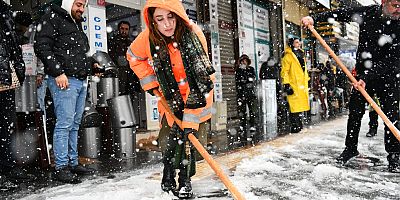 Bismil’de karla mücadele çalışması