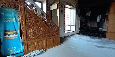 Bitlis’te çıkan yangında cami kullanılmaz hale geldi