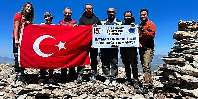 BÜ Dağcılık Topluluğu 15 Temmuz etkinlikleri kapsamında Kösedağ'a tırmandı