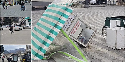 Bursa’da 75 kilometre hızındaki fırtına günlük yaşamı olumsuz etkiliyor