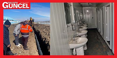 Çadır kentte içme suyu, altyapı ve güvenlik çalışmaları sürüyor