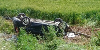 Çınar'da otomobil takla attı: 1 ölü, 1'i ağır 4 yaralı
