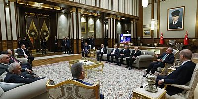 Cumhurbaşkanı Erdoğan, ittifak lideriyle bir araya geldi