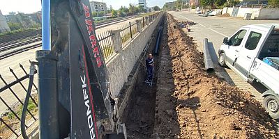 DİSKİ, Bismil Kurtuluş Mahallesi’nde yağmur suyu hattı döşedi