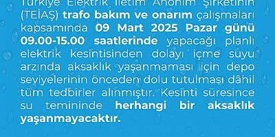 DİSKİ’den Enerji Kesintisi Nedeniyle Su Temini Uyarısı