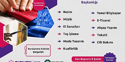 DİSMEK’te ücretsiz mesleki ve sanatsal kurslar için başvurular başladı