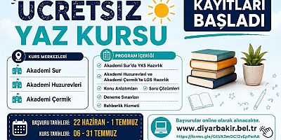 Diyarbakır Büyükşehir Belediyesi’nden Öğrencilere Ücretsiz Yaz Kursu