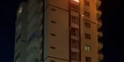 Diyarbakır'da 13 katlı binada yangın