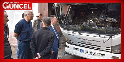 Diyarbakır'da Belediyeye Ait Bir Araç Kundaklandı.
