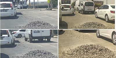Diyarbakır'da Beton Mikseri Sorumsuzluğu: Döktüğü Çimentoyu Yolun Ortasında Bırakıp Gitti!
