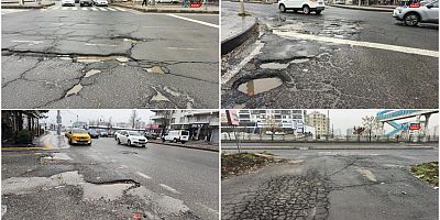 Diyarbakır’da Bozuk Yollar Tepki Çekiyor